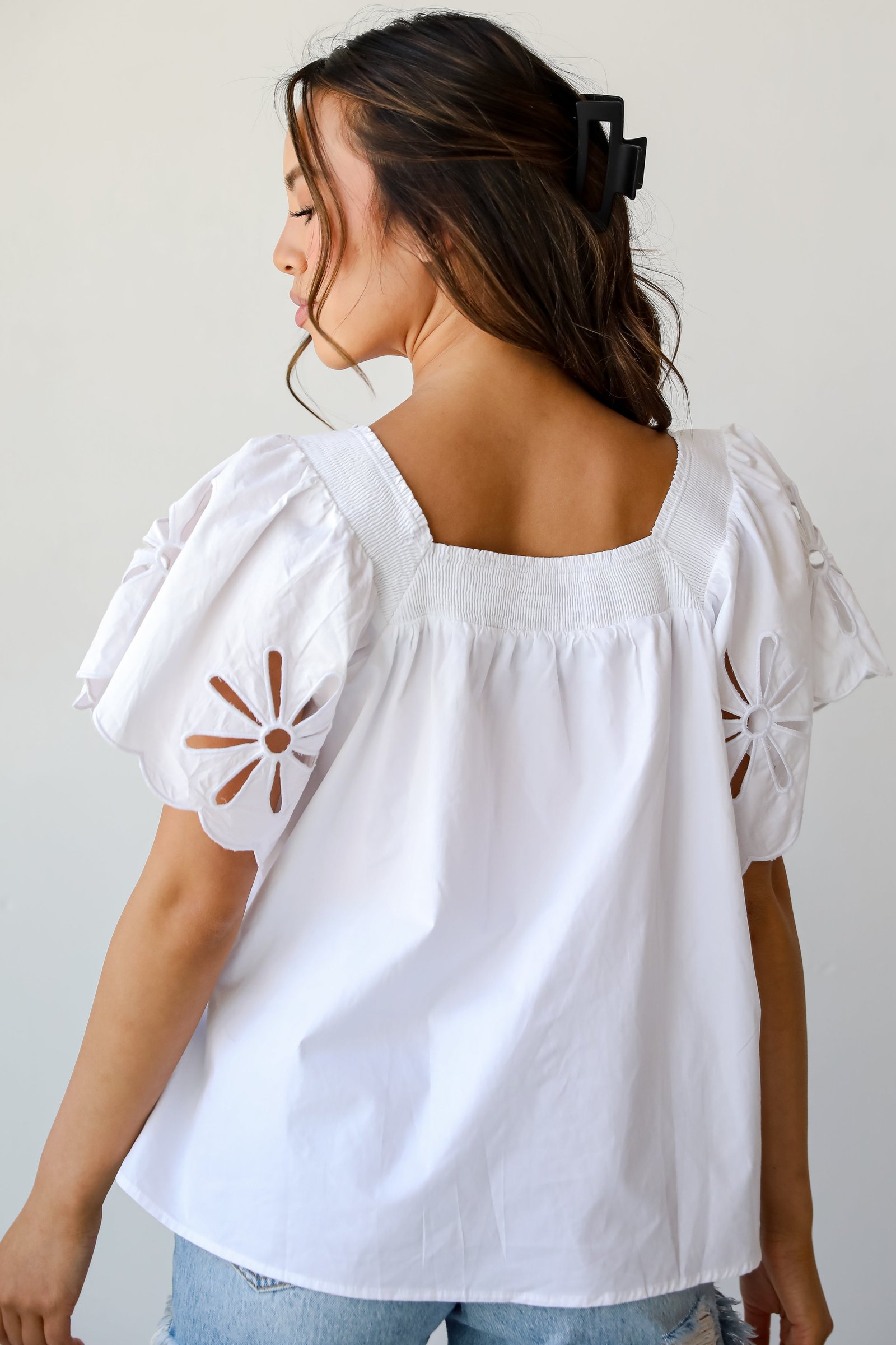 Blissful Afternoon Eyelet Blouse