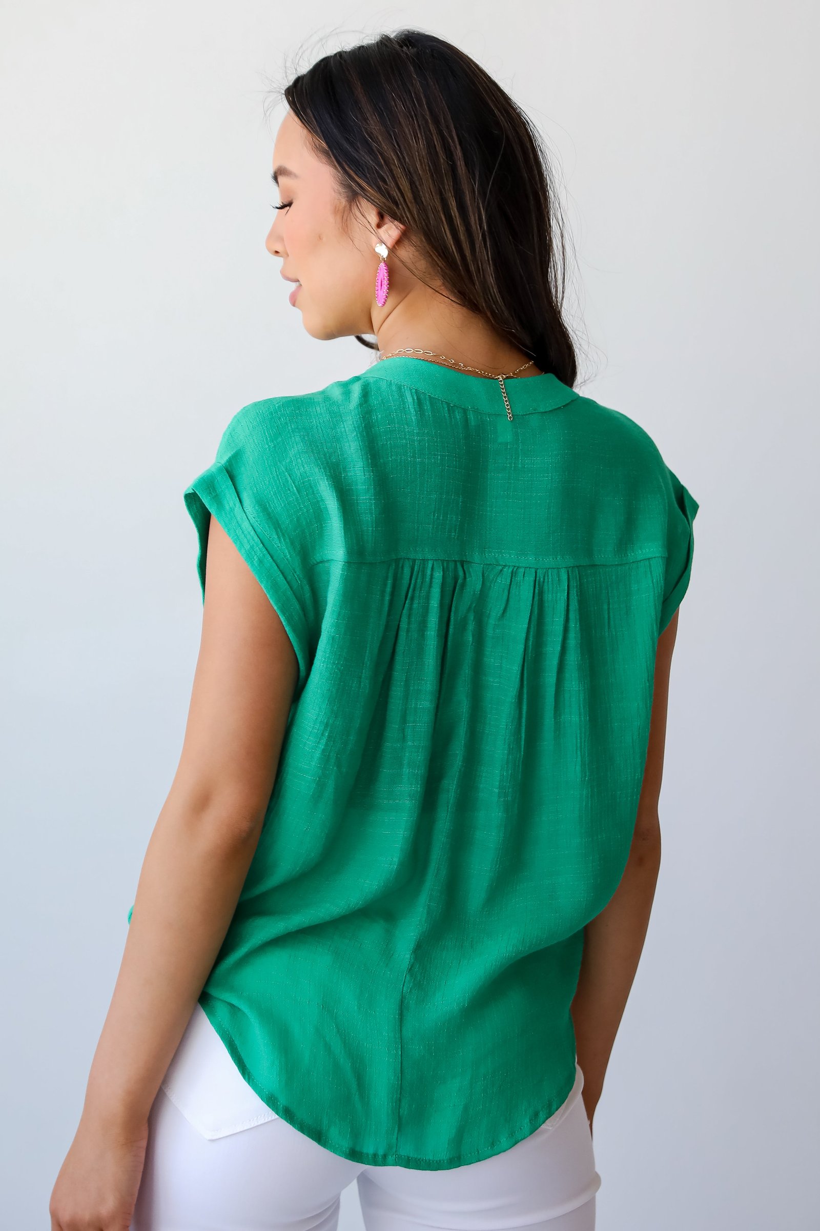 Utterly Darling Green Blouse - DU DEAL